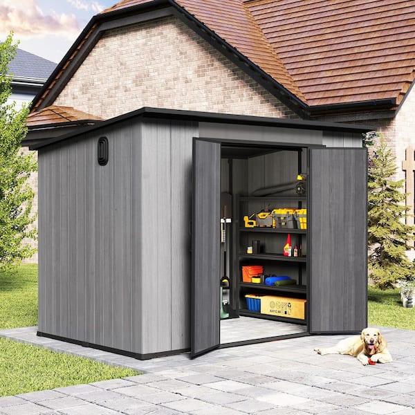 domi outdoor living 9.3 ft. W x 6.3 ft. D Resin Outdoor Storage
