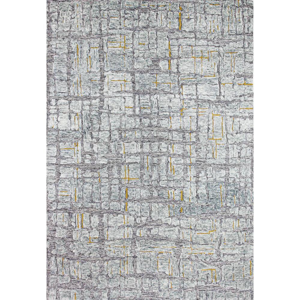 BASHIAN Verona Grey 8 ft. x 10 ft. (7'6" x 9'6") Geometric Transitional