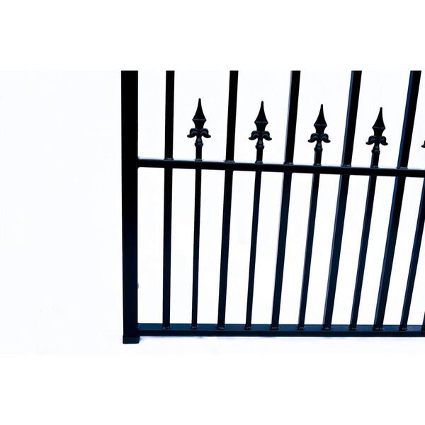 Aleko Munich Style 5 Ft X 8 Ft Black Iron Fence Panel Fencemun Hd The Home Depot Aleko Munich Style 5 Ft X 8 Ft Black Iron Fence Panel Fencemun Hd The Home Depot