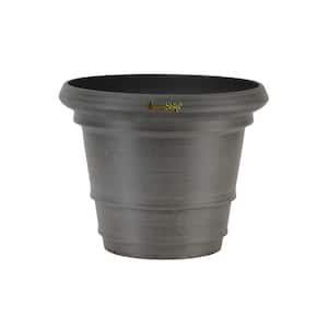 Heavy Rim 15 in. W x 12 in. H Charcoal Indoor/Outdoor Resin Decorative Planter 1-Pack
