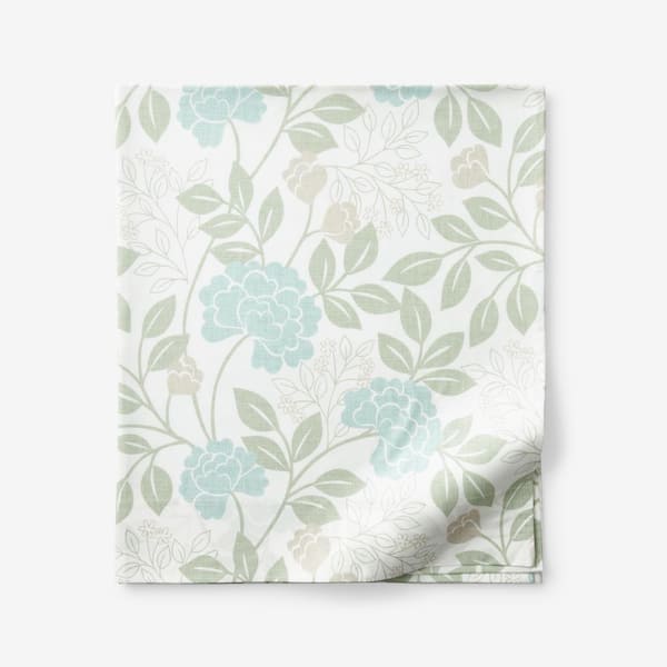 Mariel Flower Print Percale Shower Curtain