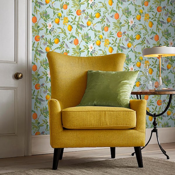 Amalfi Cielo Blue Tropical Paste the Wall Wallpaper