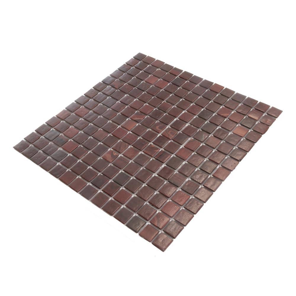 Ruby Red 12" x 12" Glossy Glass Mosaic Tile