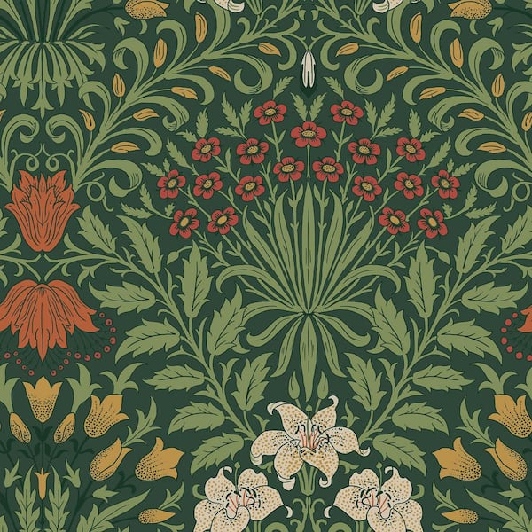 William Morris at Home Garden Moss Green Wallpaper