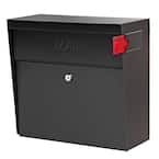 Metro Locking Wall-Mount Mailbox with High Security Reinforced Patented Locking System, Black