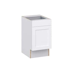 Mancos Bright White Shaker Assembled Accessible ADA Base Cabinet with 1 Drawer (18 in. W x 32.5 in. W x 23.75 in. D)