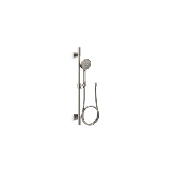 KOHLER Awaken G110 4-Spray Wall Mount Handheld Shower Head with 2.5 GPM in Vibrant Brushed Nickel