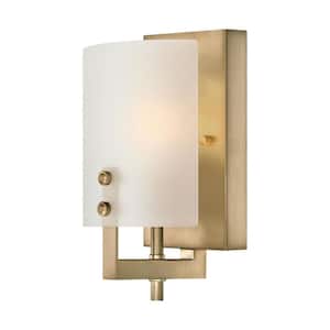 Enzo James 1-Light Brushed Brass Wall Sconce
