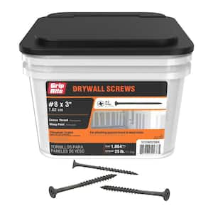 #8 x 3 in. #2 Phillips Bugle Head Coarse Thread Sharp Point Drywall Screws 25 lb. bucket