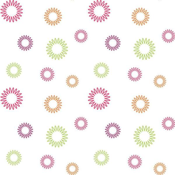 Disney 56 sq. ft. Brightly Colored Funky Spirals Wallpaper-DISCONTINUED