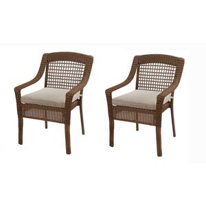 Beverly 18 x 18 Outdoor Dining Chair Replacement Cushion in Beige (2-Pack)
