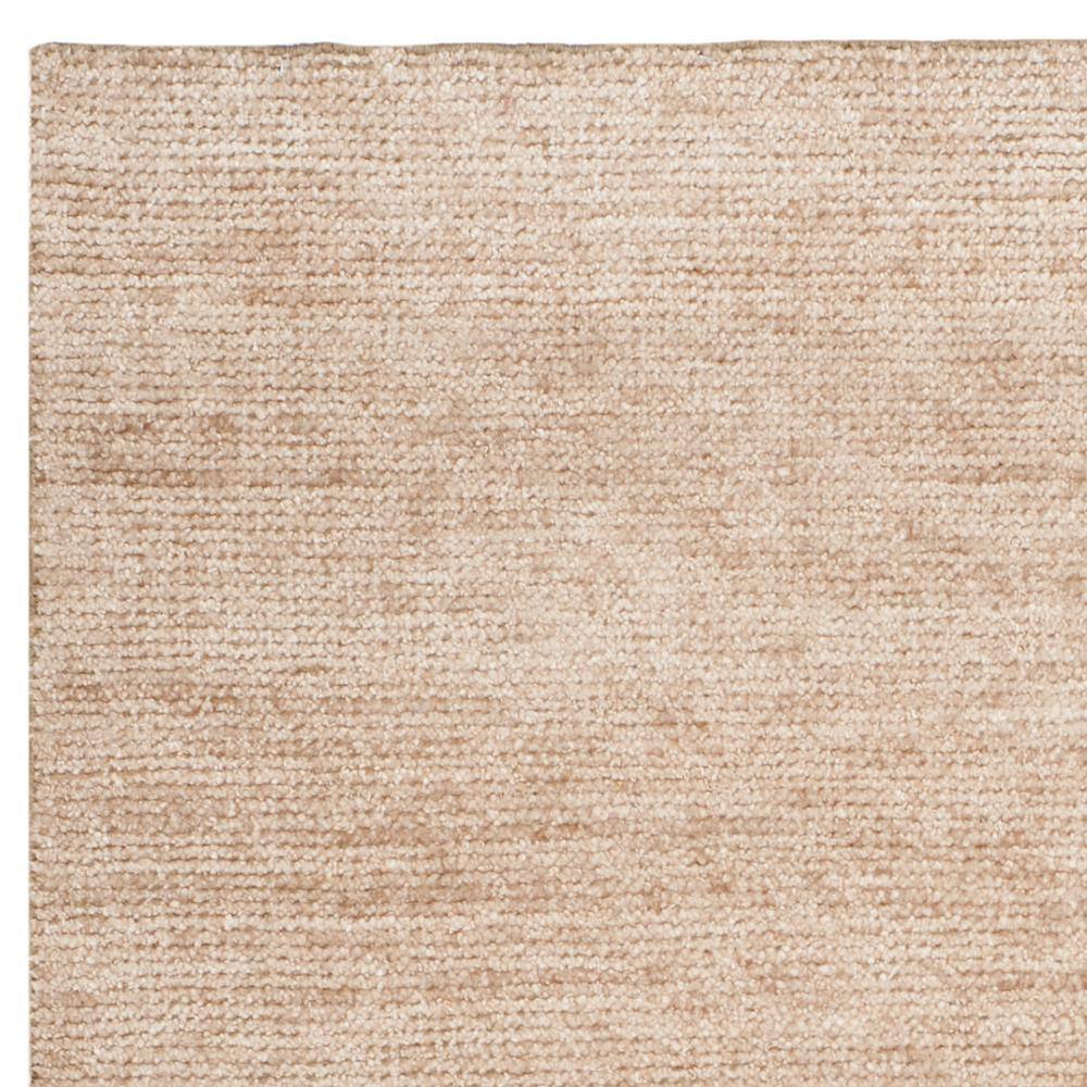 Hand-Knotted Beige Wool and Viscose 4' x 6' Area Rug