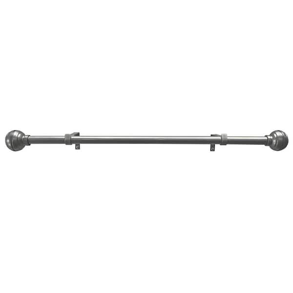 ACHIM Buono II Hayden Gunmetal Decorative Rod and Finial 28-48 in.