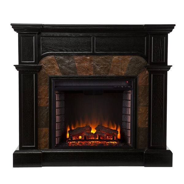 Southern Enterprises Avery 45.5 in. Convertible Electric Fireplace in Ebony