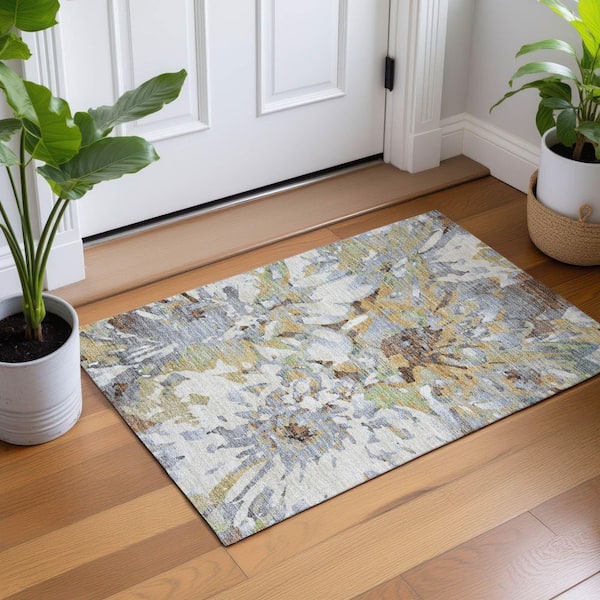 Chantille Machine Washable Indoor/Outdoor Abstract ACN2340 Wheat 2 ft. x 3 ft. Accent Rug