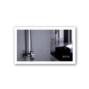 40 in. W x 24 in. H Small Rectangular Steel Framed Dimmable Wall Bathroom Vanity Mirror with Touch Button