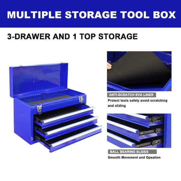 Big Red Drawer 20 in. Metal Tool Box Portable Steel Tool Chest