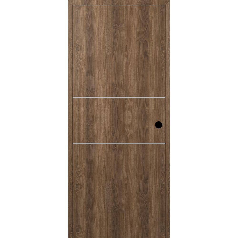 Optima 2H DIY-Friendly 18 in. x 96 in. Left-Hand Solid Core Pecan Nutwood Composite Single Prehung Interior Door price history on PriceWatchPro