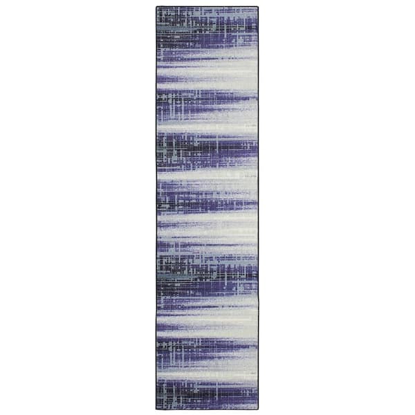 Mohawk Home Kaven Navy 2 ft. 6 in. x 8 ft. Abstract Runner Rug
