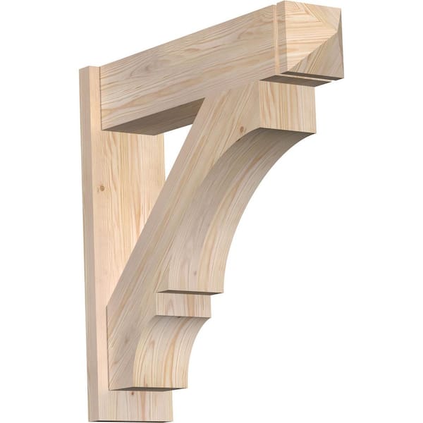 Ekena Millwork 8 in. x 30 in. x 30 in. Balboa Arts and Crafts Smooth Douglas Fir Outlooker