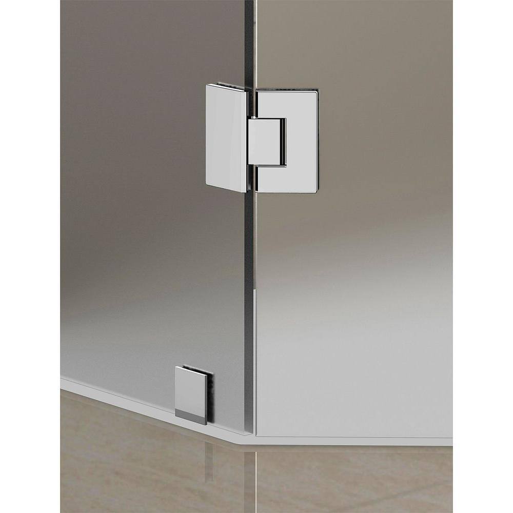 Neoscape 42" x 72" Chrome Frameless Frosted Glass Shower Enclosure