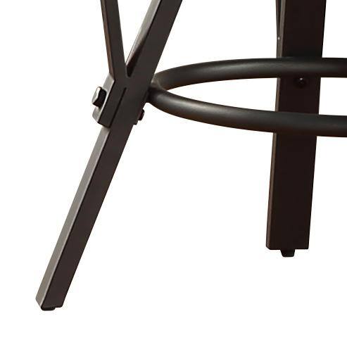 Portland 24-Inch Gray Wood and Metal Round End Table