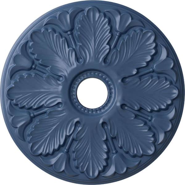 Ekena Millwork 24-1/2" x 3-1/2" ID x 1" Milan Urethane Ceiling Medallion (Fits Canopies upto 4-5/8"), Hand-Painted Americana