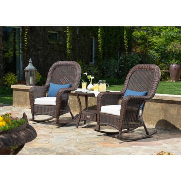 tortuga outdoor garden rocking chair 3pc set