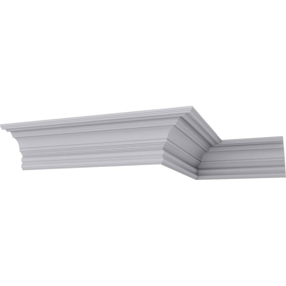 Polyurethane Foster Cove Crown Moulding in White Finish