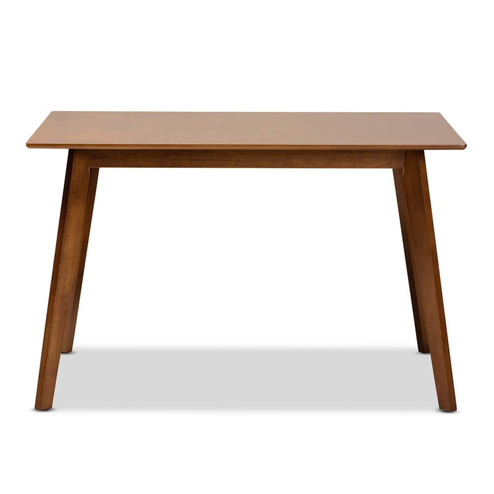 Walnut Brown 48" Transitional Wood Dining Table for Four