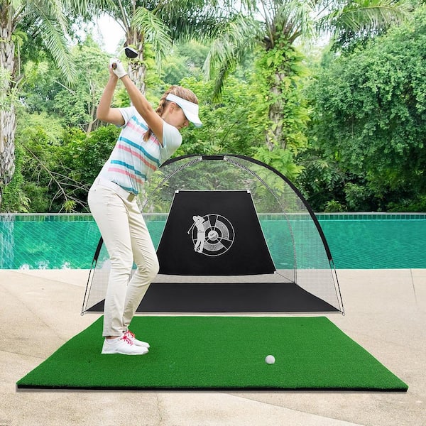 5 ft. x 3 ft. Standard Realistic Feel Golf Practice Mat Putting Mat Synthetic Turf With 3 Tees