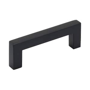 Monument 3 in. (76 mm) Center-to-Center Matte Black Cabinet Drawer Pull