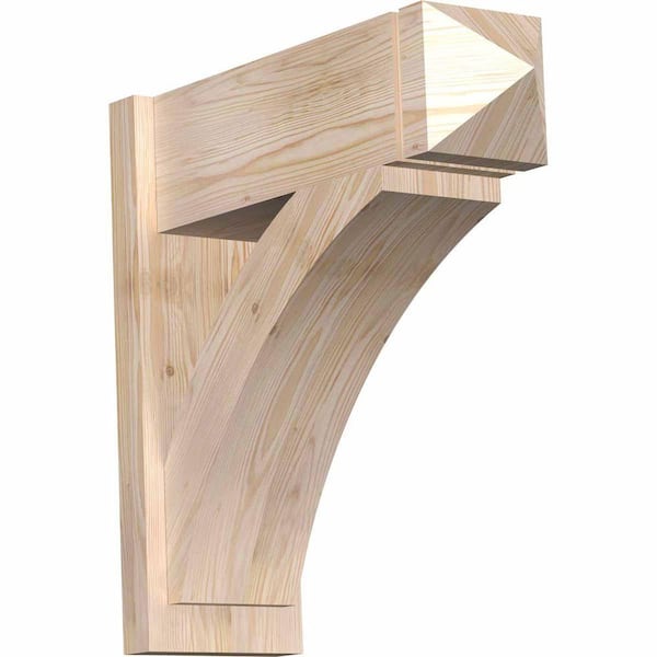 Ekena Millwork 8 in. x 24 in. x 24 in. Thorton Arts and Crafts Rough Sawn Douglas Fir Outlooker