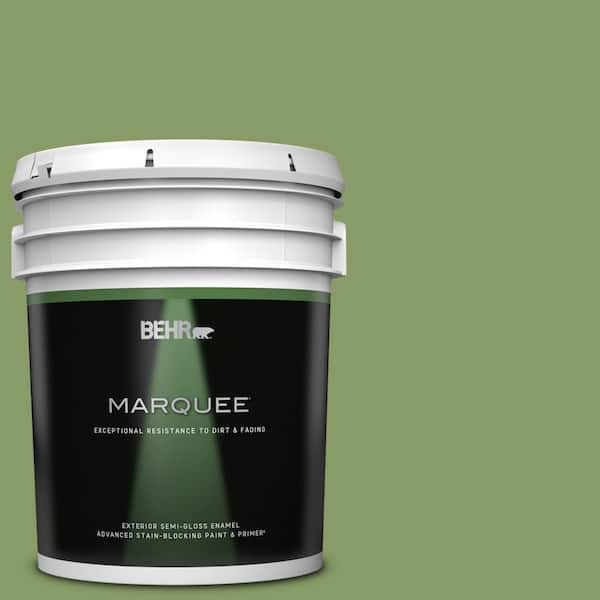 BEHR MARQUEE 5 gal. #M370-5 Agave Plant Semi-Gloss Enamel Exterior Paint & Primer