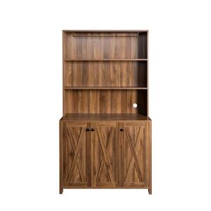 39.37 in. W x 15.75 in. D x 70.87 in. H Brown Linen Cabinet Kitchen Pantry with Drawers & Open Shelves