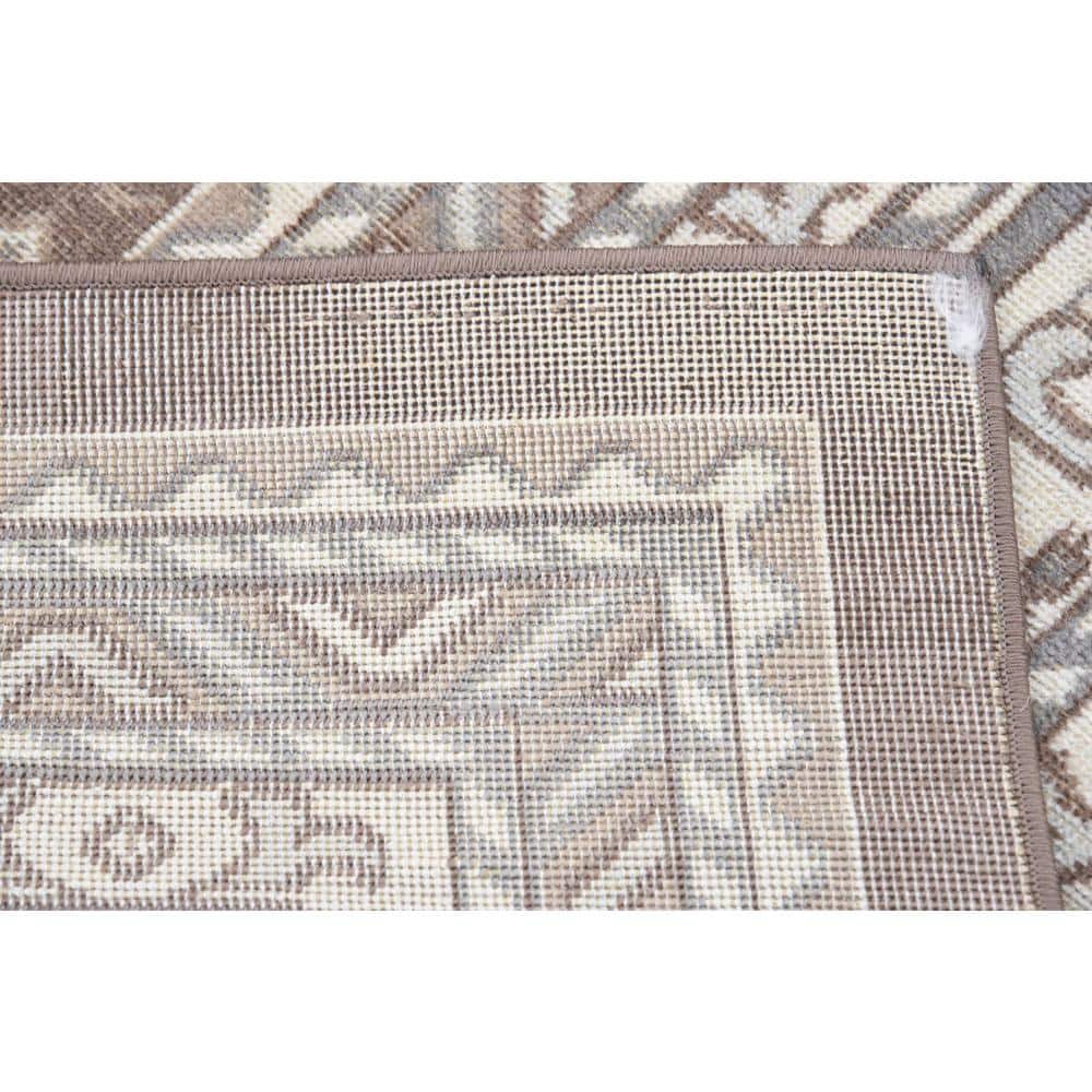 Braided Brown Synthetic 9' x 12' Easy-Care Rectangular Rug