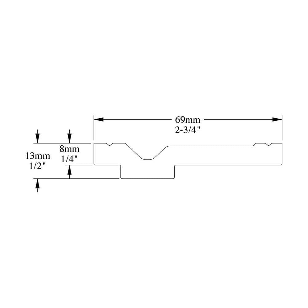 Primed White Polystyrene Crown Moulding 78" Length (5 Pack)