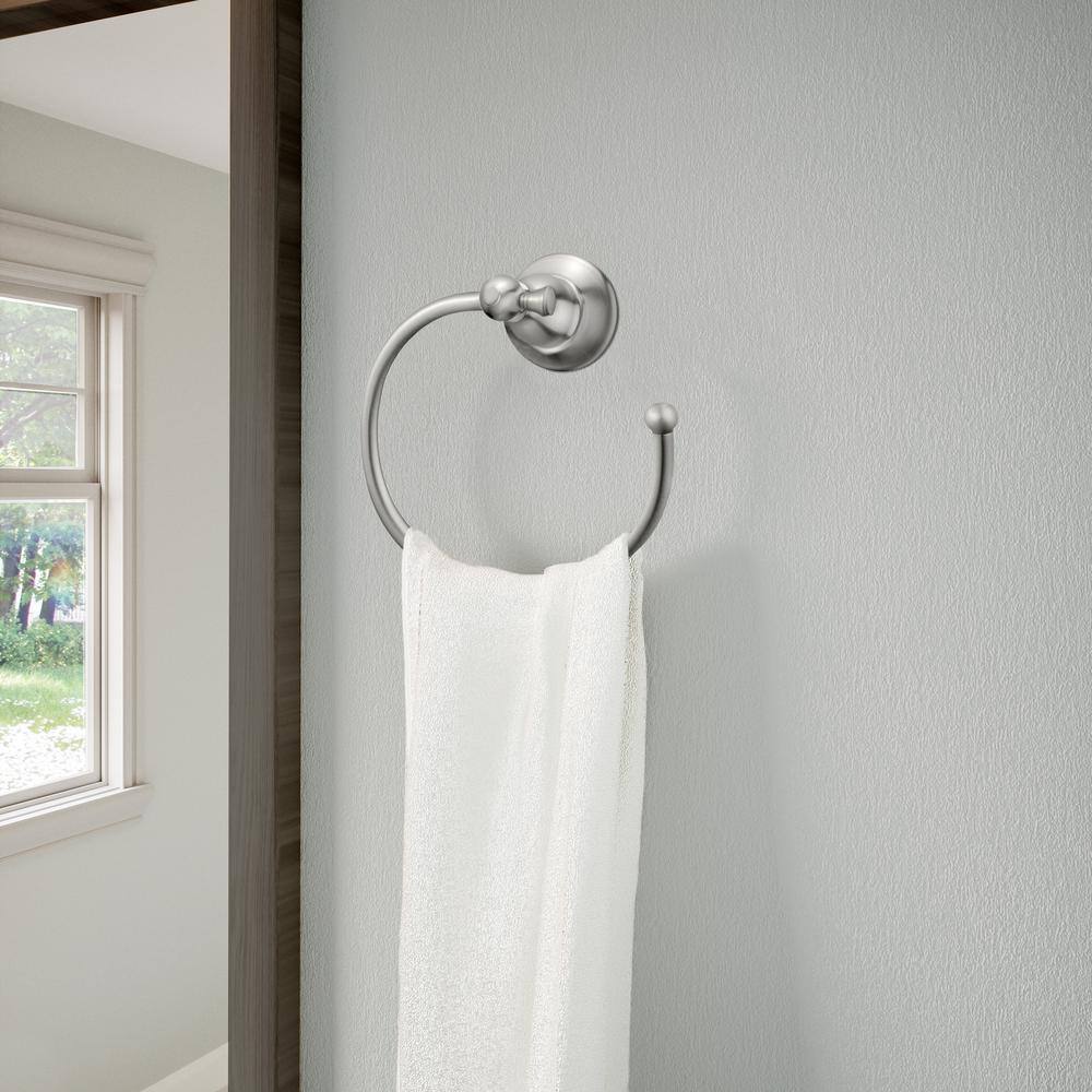 Satin Nickel Wall Mounted Towel Ring