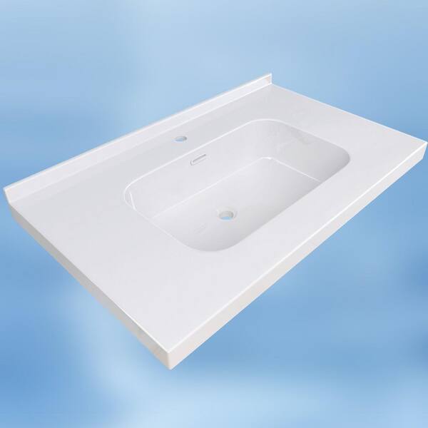 Zeafive Foia 36 in.W x 22 in.D Solid Surface Rectangular