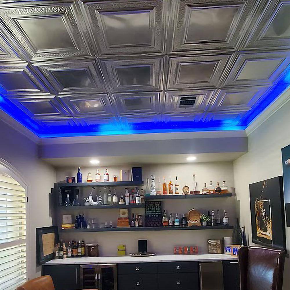 Country Cork 24" x 24" Lacquered Steel Drop Ceiling Tile