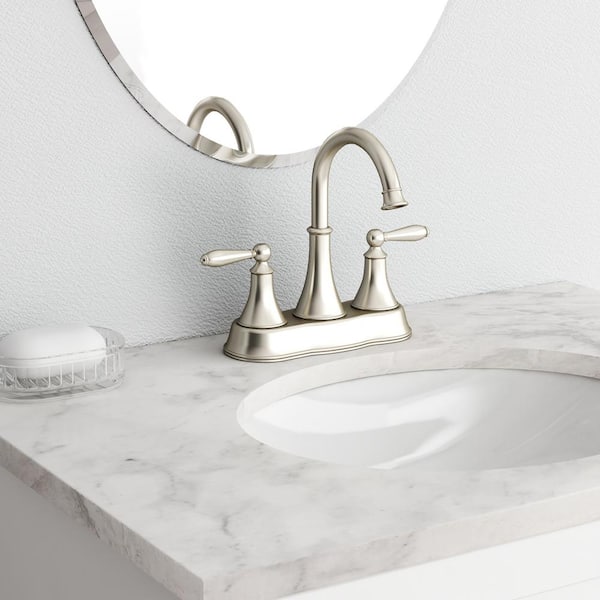 Courant 4 in. Centerset 2-Handle Bathroom Faucet in Brushed Nickel