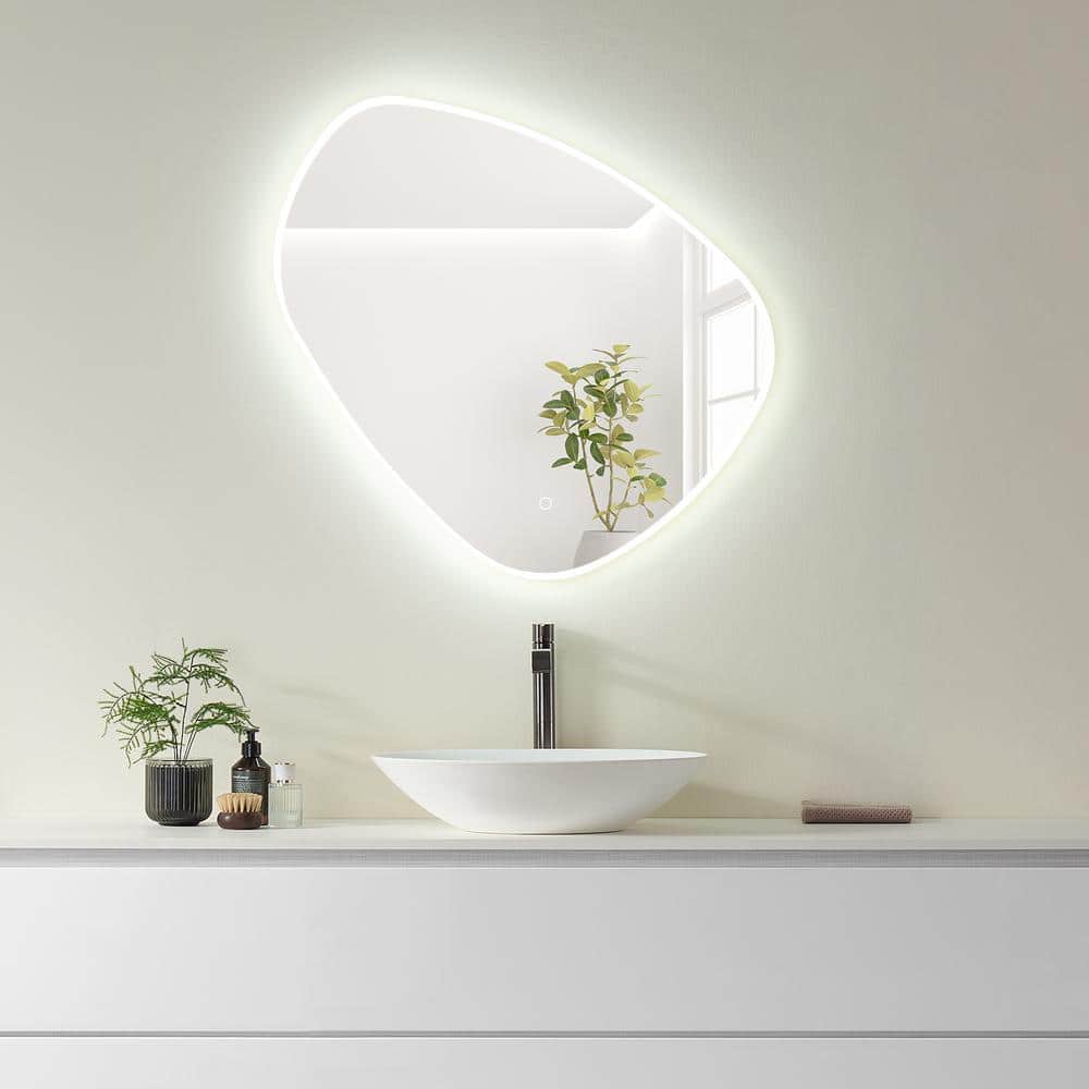 Rasso Frameless LED Lighted Bathroom Vanity Mirror