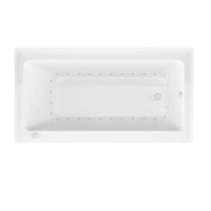 Amber 5 ft. Acrylic Rectangular Drop-in Air Bathtub in White
