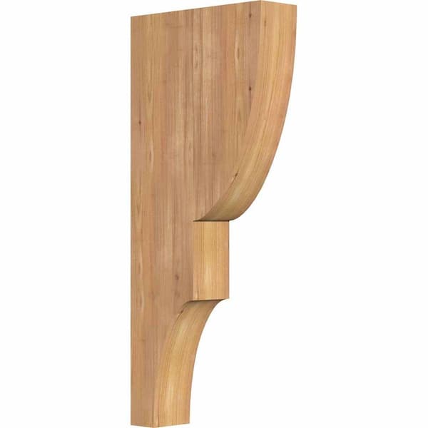Ekena Millwork 3-1/2 in. x 12 in. x 28 in. Western Red Cedar Ridgewood Smooth Corbel