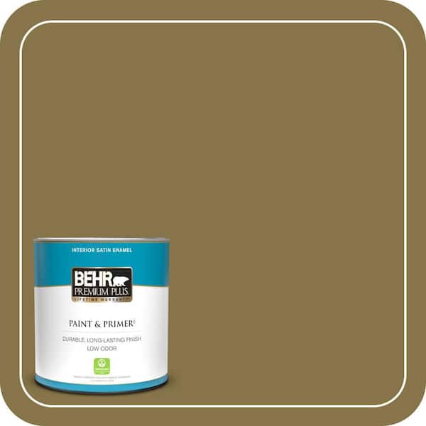 BEHR PREMIUM PLUS 1 qt. #PPU6-20 Eden Prairie Satin Enamel Low Odor Interior Paint & Primer