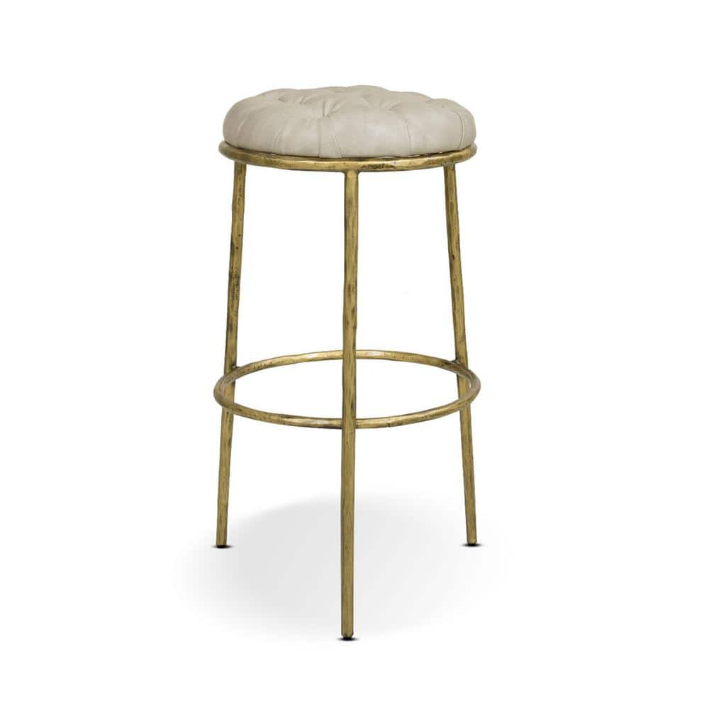 Jennifer Taylor Aerin 30 in. Hammered Brass Backless Round Bar