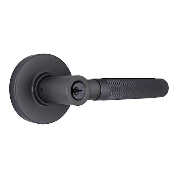 Home Decorators Collection Woodcliff Gun Metal Keyed Entry Door Lever Featuring Dual Keyway