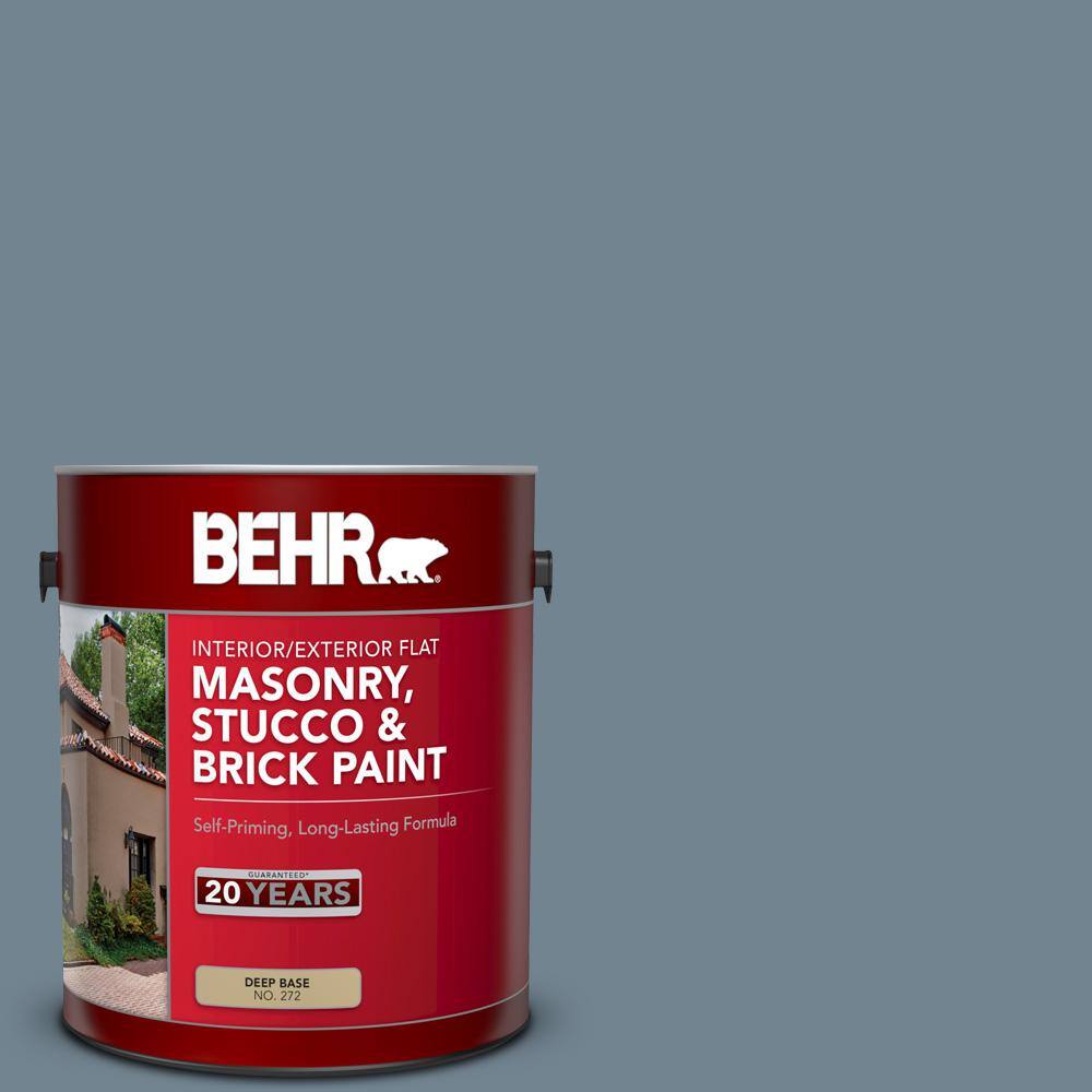 1 gal. #PPU14-05 Forever Denim Flat Interior/Exterior Masonry, Stucco and B