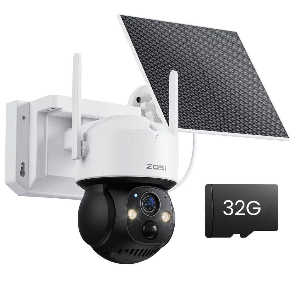 ZOSI C291 4MP HD Plug-in Wifi 6 Outdoor Security Camera, 360° Pan