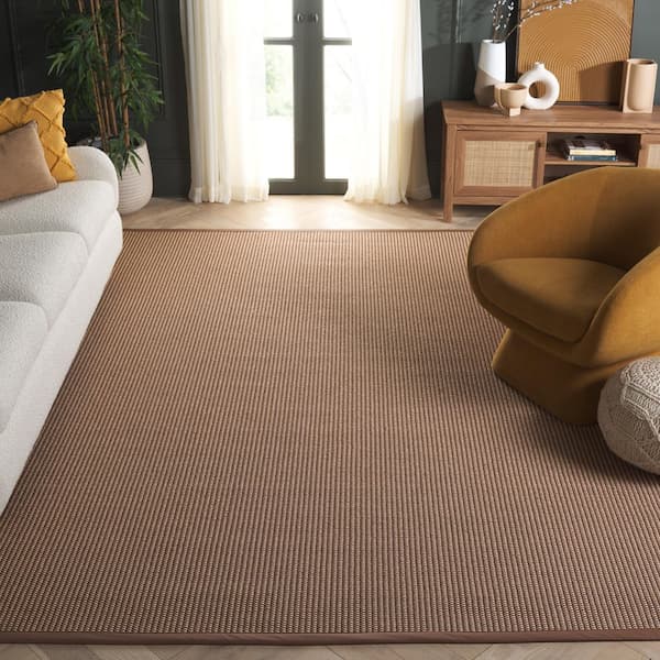 Napa Faux Sisal 9 ft. x 12 ft. Marble/Brown Woven Area Rug